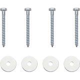  Zemaljska sidra 4 pcs Srebrna Ø10 x 40 cm Galvanizirani metal | shoptok.hr