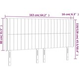  Uzglavlje s ušima ružičasto 163x16x118/128 cm baršunasto | shoptok.hr