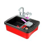  Sudoper s priborom za igru + štednjak - crveno/sivi | shoptok.hr