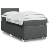  The Living Store Box spring postelja z vzmetnico temno siva 100x200 cm blago - Box Spring Postelja, (21517402) Cene
