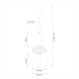  LED luster na sajli ARAME LED/23W/230V prečnik 22 cm crna | Eponuda.com
