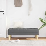  Klupa s jastukom Tamno siva 113 x 57 x 39 cm tkanina | shoptok.hr