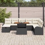  Sjedeća garnitura za vrt 9 kom. Crna poliratan 289 x 179 x 85 cm | Shoptok.si