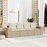 vidaXL 4-dijelni set vrtnih sofa s jastucima bež od poliratana | shoptok.hr