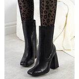 Gemre Viridia black ankle boots with a stable block heel Cene