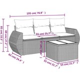 vidaXL 4-dijelni set vrtnih sofa od poliratana s jastucima smeđi | shoptok.hr
