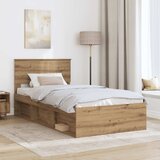  Krevetna konstrukcija Umjetnička hrastovina 100 x 200 cm | shoptok.hr