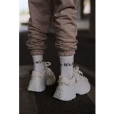 Boto Women's sneakers on a chunky sole in light beige Nevela | Shoptok.si