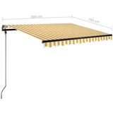  Samostojeća automatska tenda 300 x 250 cm žuto-bijela | shoptok.hr