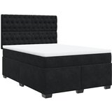 vidaXL Box spring postelja z vzmetnico črna 160x200 cm žamet, (21307337) Cene