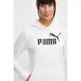 Puma Pulover ženska, bela barva, s kapuco