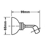 Sapho Mjedeni držač za tuš glavu u sjajno srebrnoj boji ø 6,5 cm – | shoptok.hr