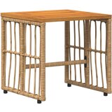  Set vanjskog namještaja 3 pcs Prirodna i krema bijela - Prirodna i kremasto bijela 2x pojedinačna stolica +1x mali stol | shoptok.hr