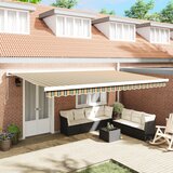 vidaXL Ročna retraktibilna senčila Zeleno in rumeno 500x300 cm, Zamenjalno platno za senčilo 5x3 m Zeleno in rumeno | Shoptok.si