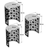 Hanah home Set klub stolića Style Metal Porculan, 3 komada, Hrast | Eponuda.ba