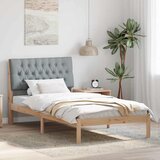  Krevetni okvir s tapiciranim uzglavljem Smeđa 100 x 200 cm | shoptok.hr