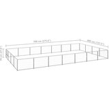  Kavez za pse srebrni 28 m² čelični | shoptok.hr