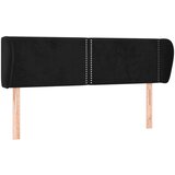 Uzglavlje s ušima crno 147x23x78/88 cm baršunasto | shoptok.hr