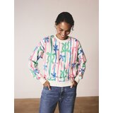 Next Sweater majica plava / travnato zelena / roza / bijela | shoptok.hr