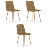 KARA stolica - smeđi baršun / noge u boji drveta x 3 | shoptok.hr