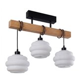 Brilagi Plafonski luster WOOD GLASS 3xE27/60W/230V borovina/crna/bela | Eponuda.com