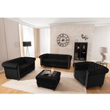 Ropez Crna baršunasti chesterfield fotelja York Blik – | shoptok.hr