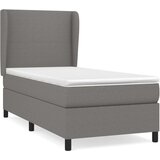  S oprugama i madracem tamnosivi 90x200 cm od tkanine | shoptok.hr