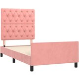  Okvir za krevet s uzglavljem ružičasti 80x200 cm baršunasti | shoptok.hr
