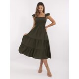 Italy Moda Dress-MI-SK-A5063.69P-khaki | Shoptok.si