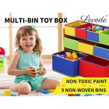Kinder Home dečija drvena polica sa 3 nivoa i 9 kutija šarena ( JVTR-3090 ) | ePonuda.com