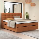 Premium Living Postelja Boxspring Carmen C, Opečnato Rjava, 160x200 | Shoptok.si