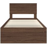  Krevetna konstrukcija s uzglavljem Smeđi hrast 100 x 200 cm | Eponuda.com