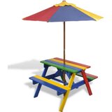  Dječji stol i klupe za piknik sa suncobranom četiri boje | shoptok.hr
