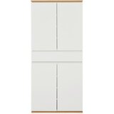 XORA omara za čevlje bela, hrast artisan | Shoptok.si