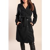 Fenzy Eleganten Trenčkot Z Gumbi, Črn | Shoptok.si