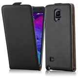 Cadorabo Ohišje, združljivo z Samsung Galaxy NOTE 4 v kaviar črna - Zaščitni ovitek v obliki flipa iz gladkega umetnega usnja, (20558931) | Shoptok.si