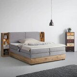 Premium Living Postelja Boxspring Ravenna, Svetlo Siva, Hrast, 180x200 | Shoptok.si