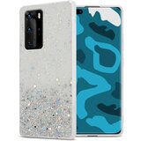 Cadorabo Ohišje, združljivo z Huawei P40 PRO / P40 PRO+ in prozorna z bleščicami - Zaščitni ovitek iz prožnega silikona TPU s svetlečimi bleščicami, (20860564) | Shoptok.si