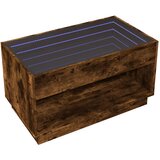  Stolić s beskonačnim LED svjetlima boja hrasta 90x50x50 cm | shoptok.hr