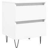 Maison Chic Nočna omarica - Nočna miza bela 40x35x50 cm inženirski les, (21689545) | Shoptok.si