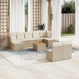  10-dijelni set vrtnih sofa s jastucima bež od poliratana | shoptok.hr