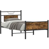 Maison Chic Posteljni okvir - Enojna postelja - Postelja za odrasle brez vzmetnice hrast 90x200 cm inženirski les-J7279, (21768771) | Shoptok.si