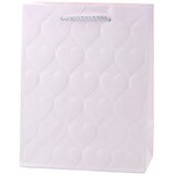 Elegant Gift Bag Embossed Hearts 23 x 18 x 10.5 cm | Shoptok.si