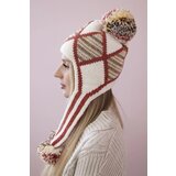 Kesi Women's Cap with Long Ears Eunika K322 ecru+Red | shoptok.hr
