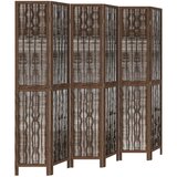  Sobna pregrada sa 6 panela tamnosmeđa masivno drvo paulovnije 40 x 200 cm | shoptok.hr