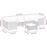vidaXL 8-dijelni set vrtnih sofa od poliratana s jastucima bež | shoptok.hr