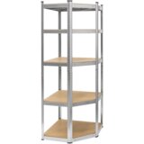  Metalni kutni stalak za odlaganje 180x40x70 srebrni Rebel Slike