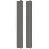  Uzglavlje s ušima sivo 203x16x118/128 cm od umjetne kože | shoptok.hr
