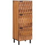  Highboard Finš acacije smeđa 40 x 33 x 110 cm Čvrsto drvo manga | Eponuda.com