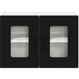 vidaXL Stenska kuhinjska omarica Črna 60 x 31 x 40 cm Konstruiran les | Shoptok.si